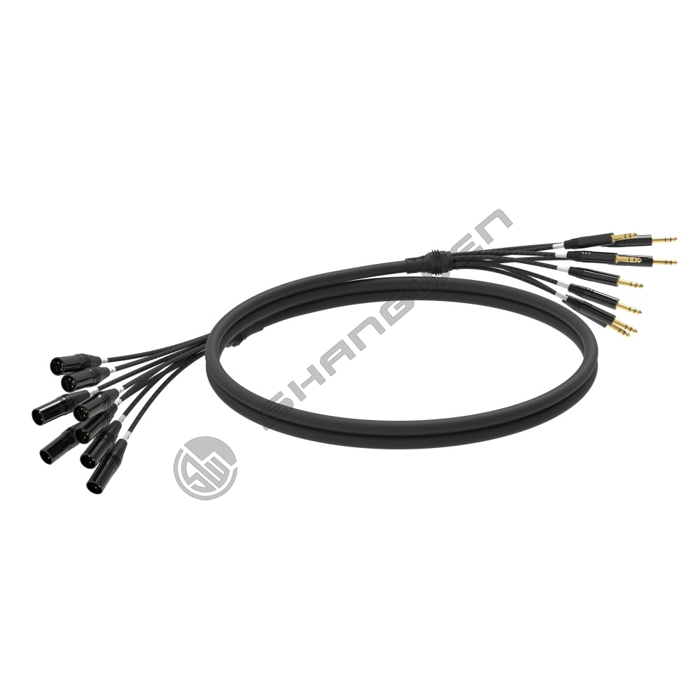 Multi channel Canon male head+audio cable 4, 6, 8, 12, 16 channels